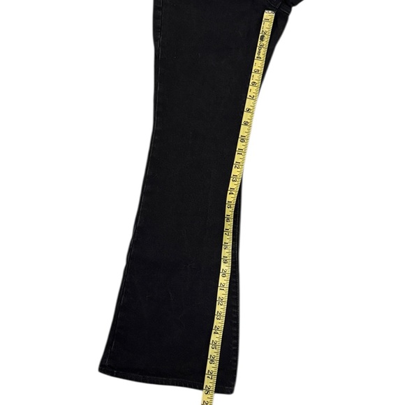 Madewell Perfect Vintage Flare Jean Black 96% Crisp Cotton Stretch 25P (26x28) - Picture 14 of 16